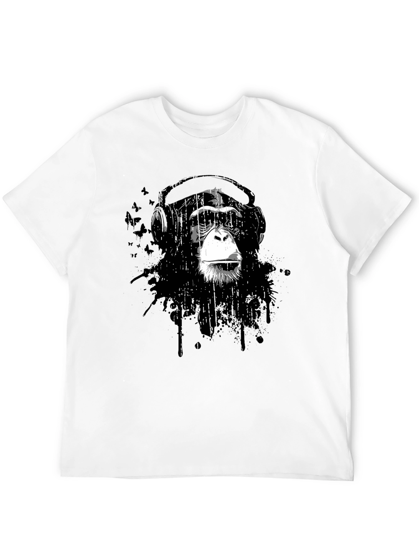 Cool Monkey Headphone Graphic T-Shirt