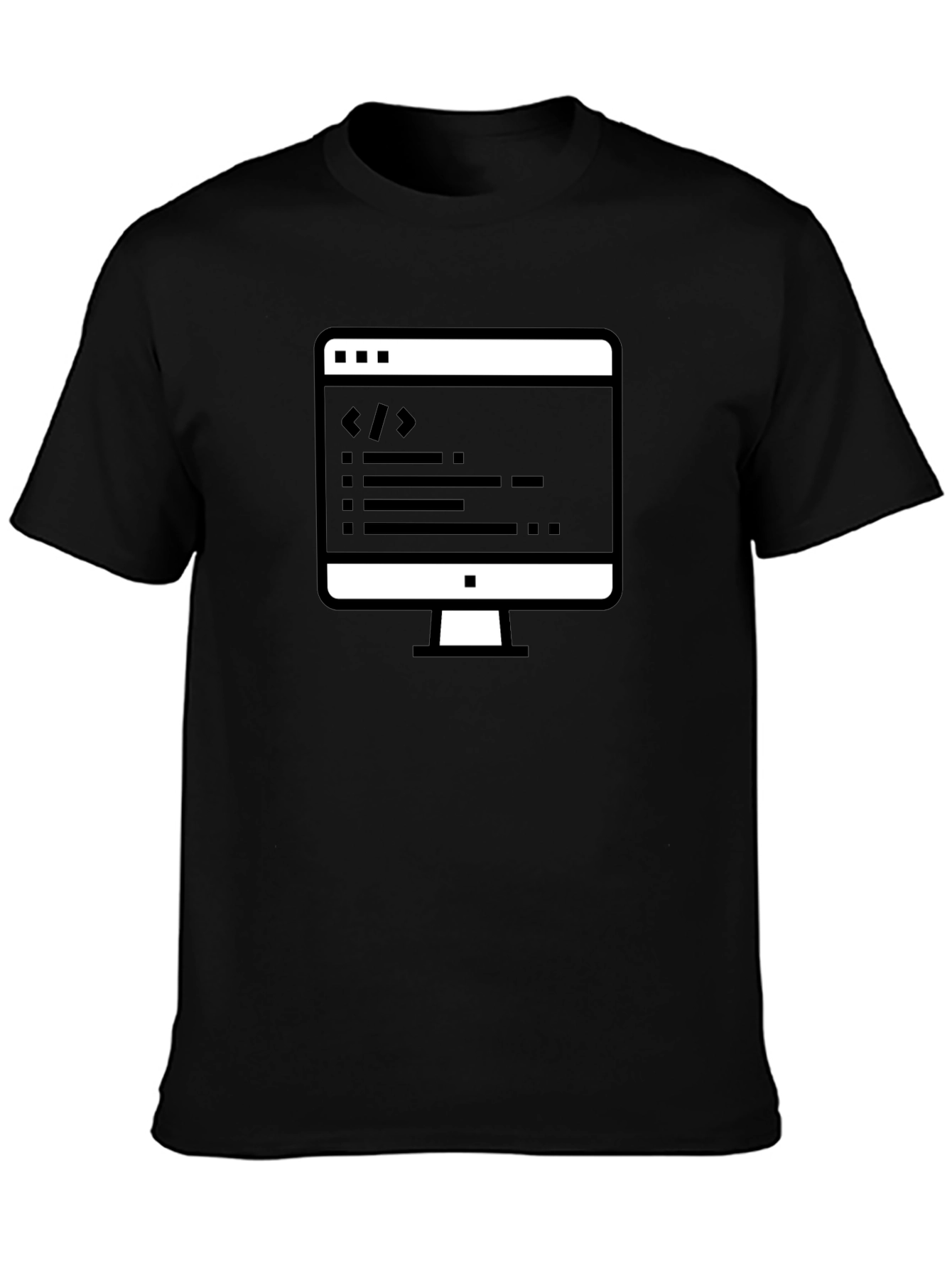 Coders Tee: Black Cotton Programmer T-Shirt