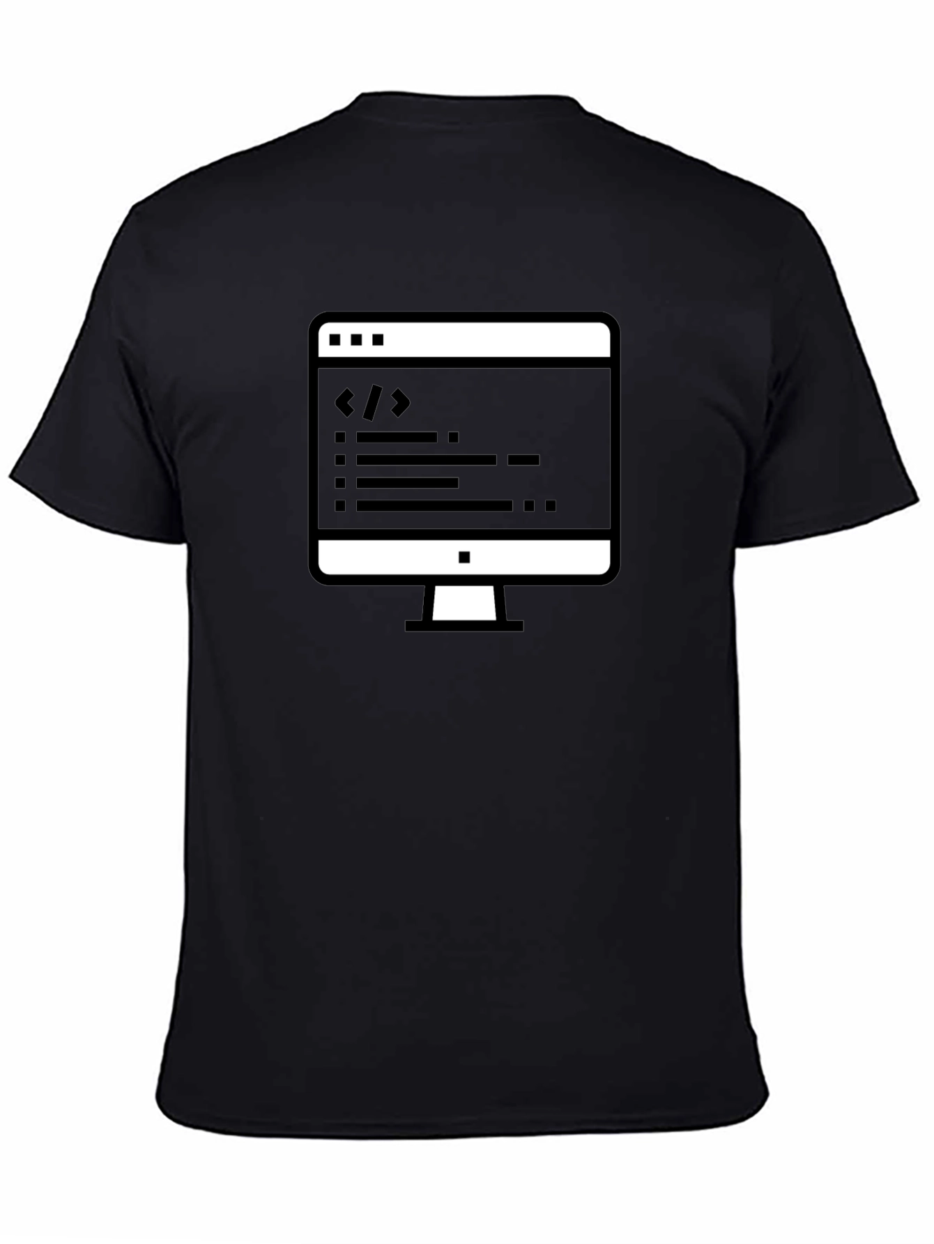 Coders Tee: Black Cotton Programmer T-Shirt