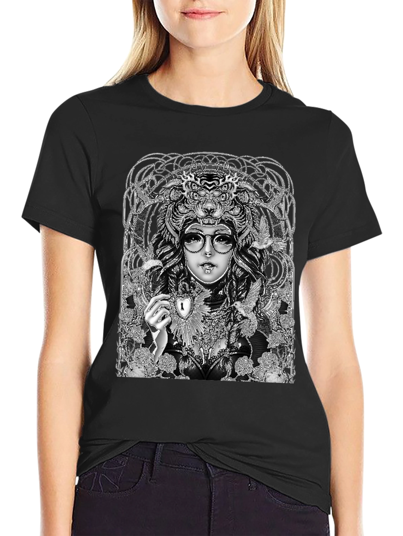 Unique Graphic T-Shirt - Art Nouveau Design
