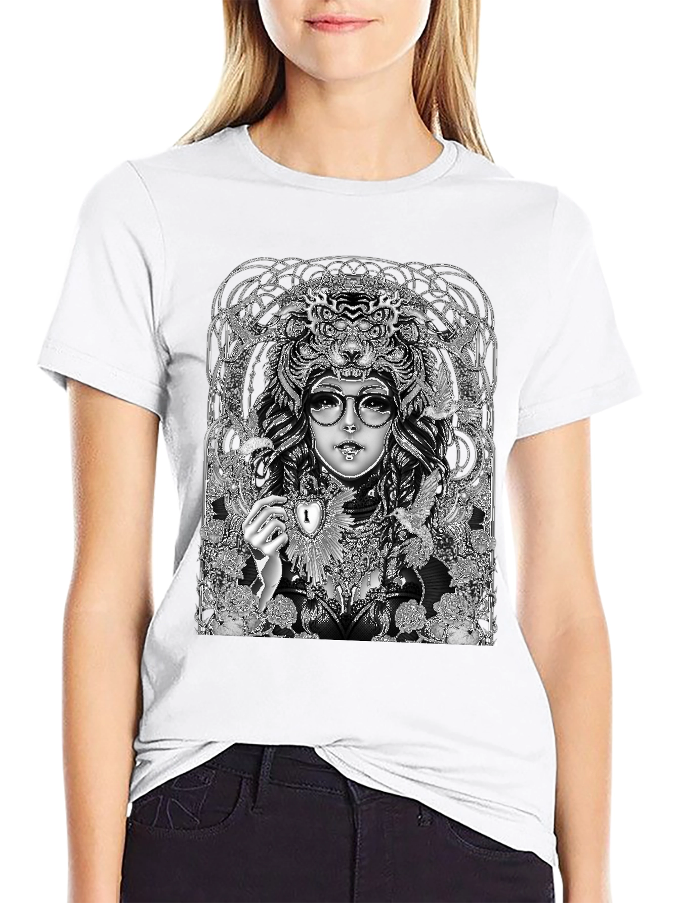 Unique Graphic T-Shirt - Art Nouveau Design