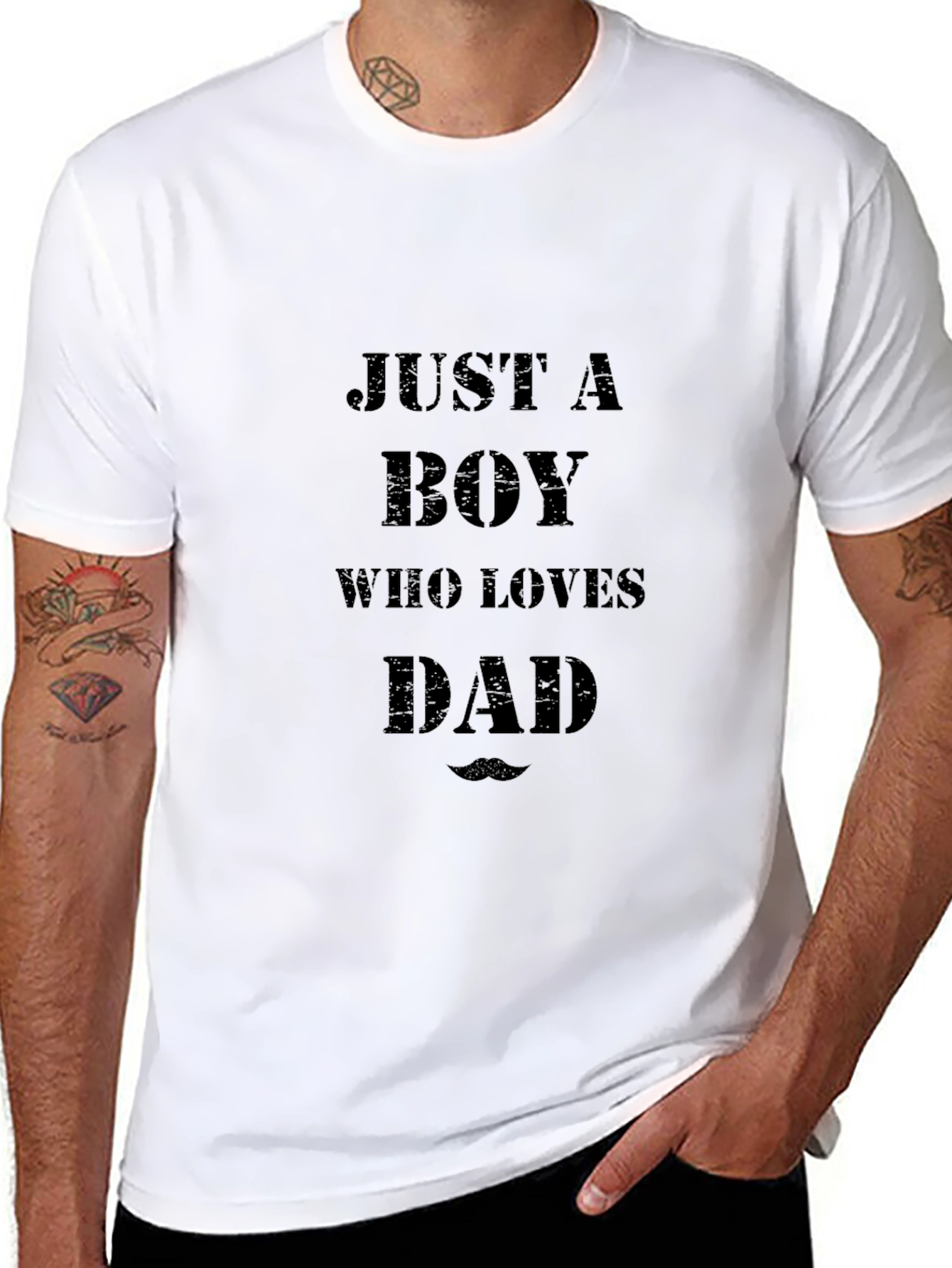 Just a Boy Who Loves Dad T-Shirt