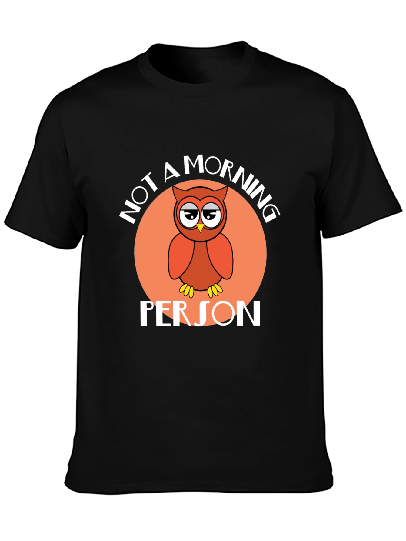 Not a Morning Person Owl Graphic T-Shirt
