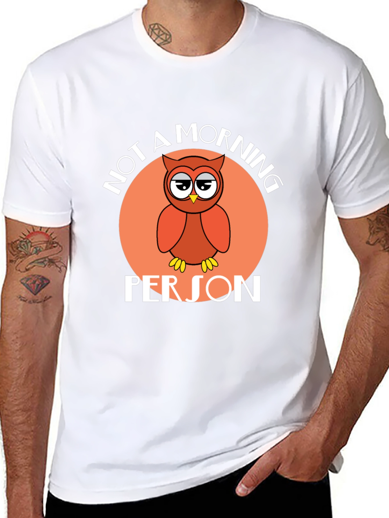 Not a Morning Person Owl Graphic T-Shirt