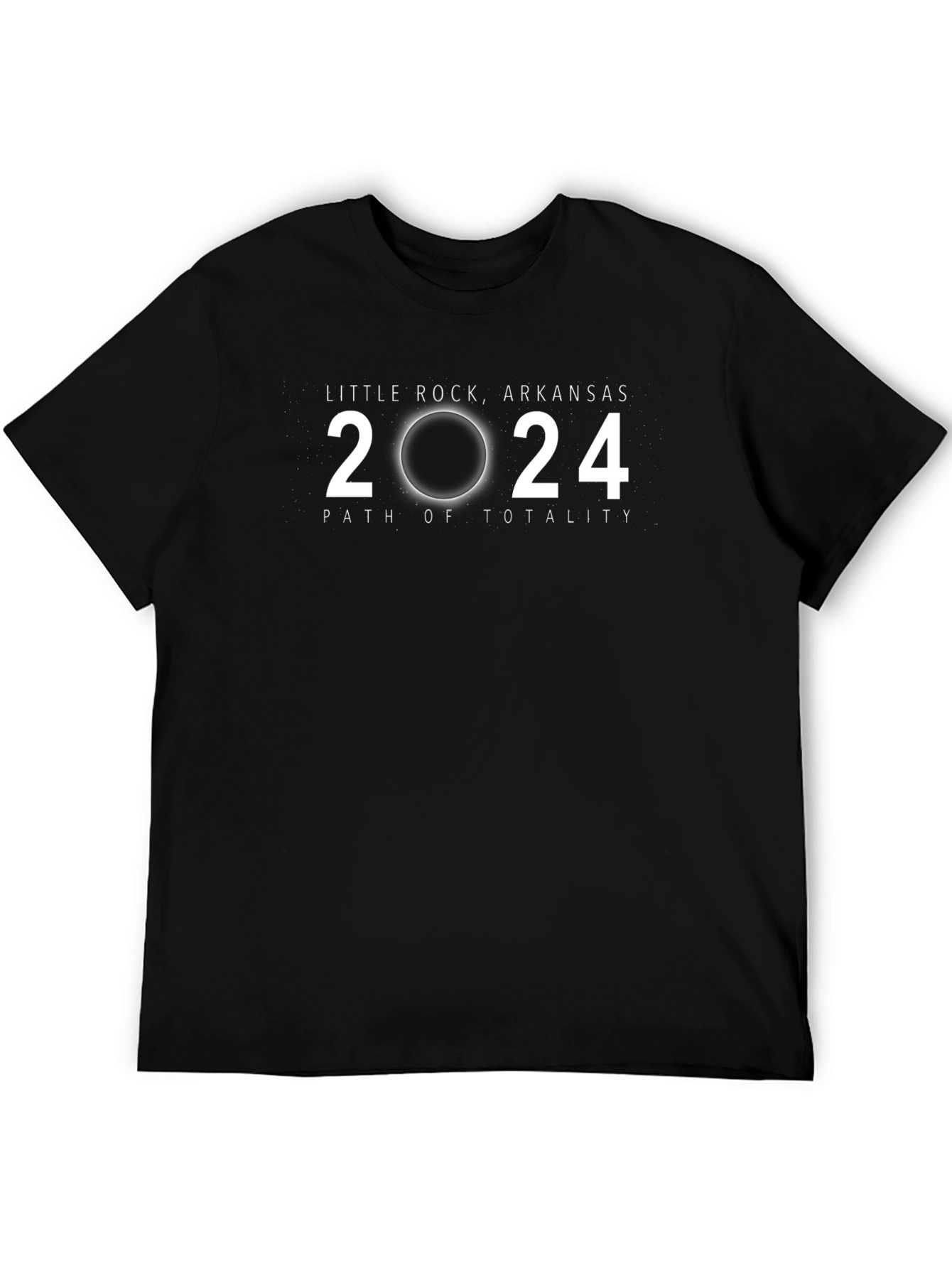 Little Rock Arkansas 2024 Path of Totality Eclipse T-Shirt