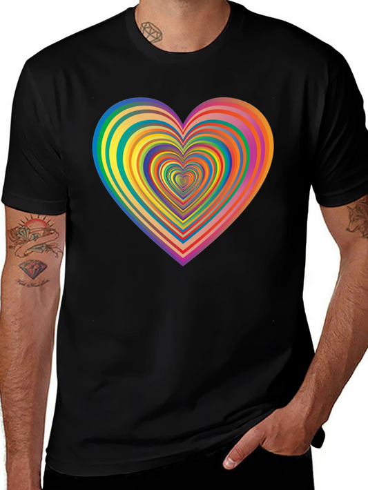 Rainbow Heart T-Shirt - Stylish Graphic Tee