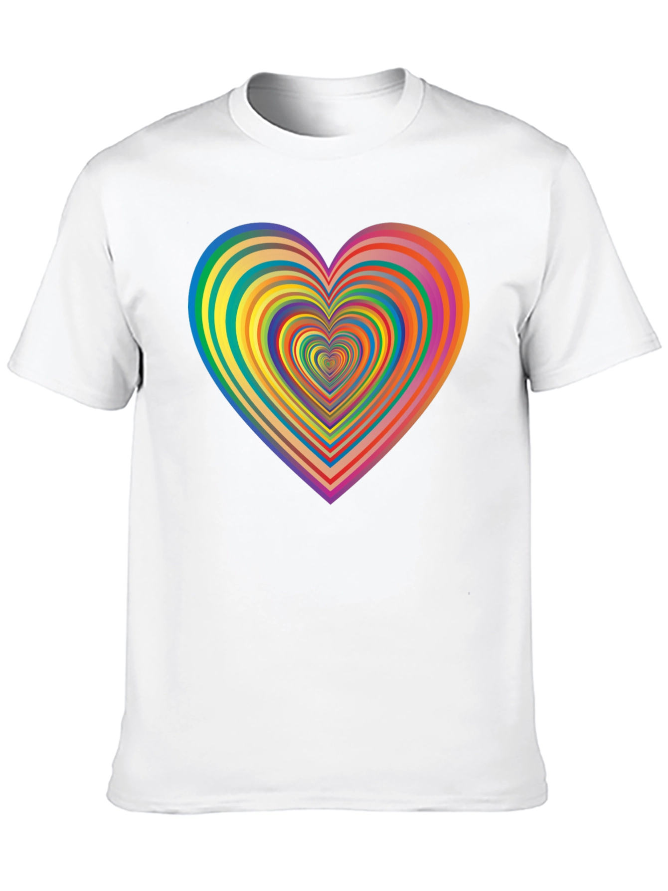 Rainbow Heart T-Shirt - Stylish Graphic Tee