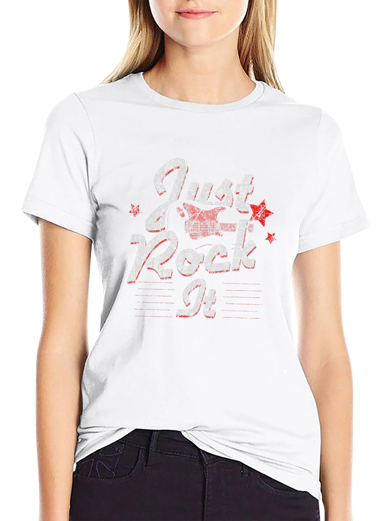 Just Rock It Black Graphic Tee