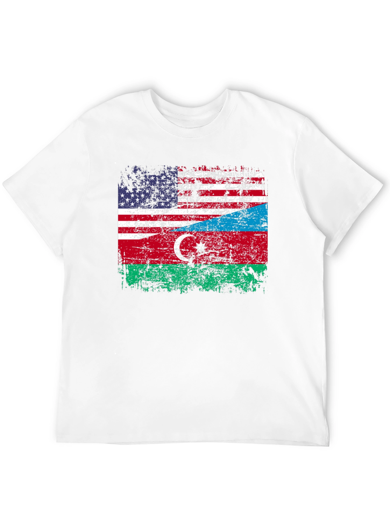USA Azerbaijan Flag T-Shirt Patriotic Pride