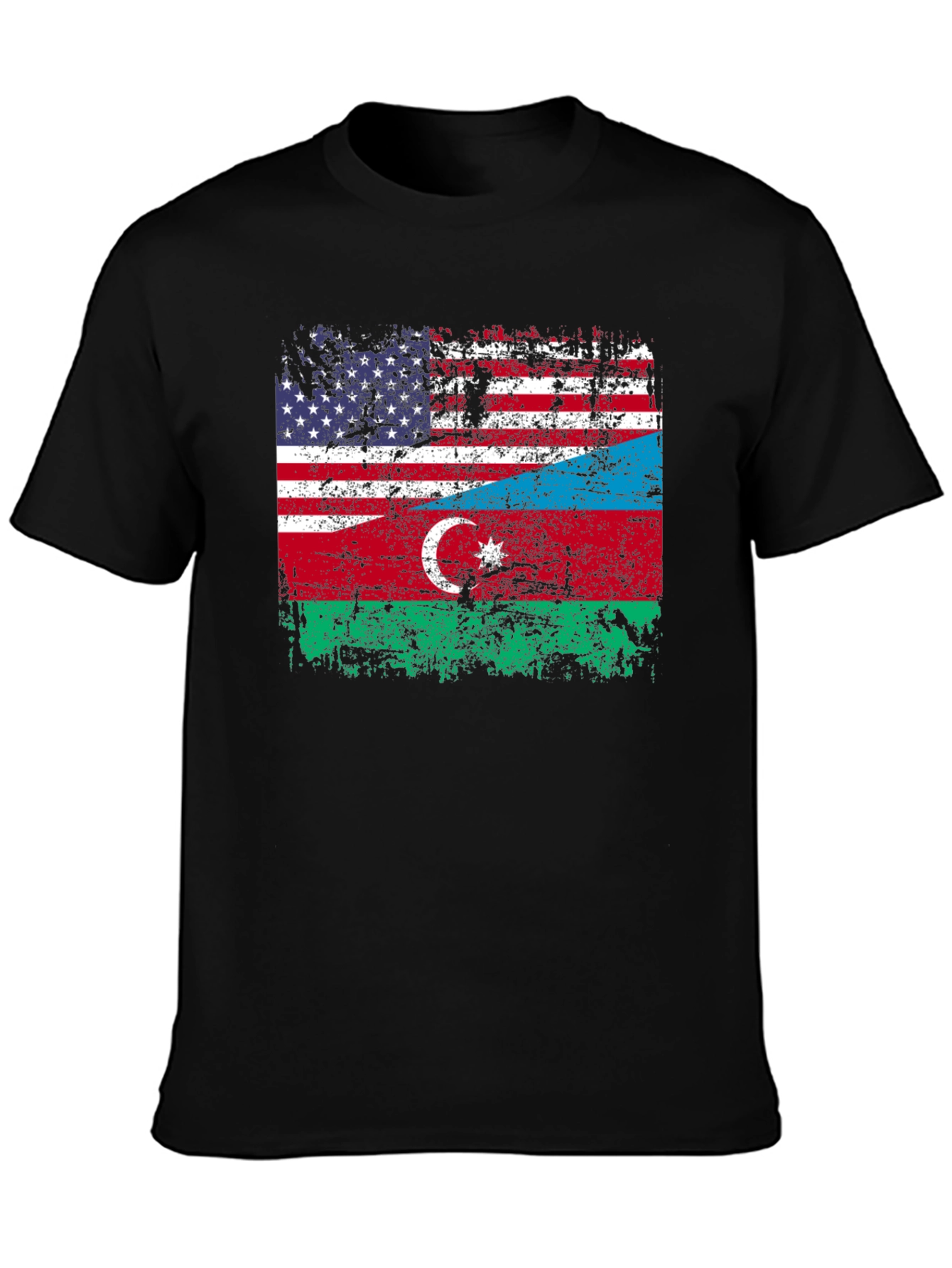 USA Azerbaijan Flag T-Shirt Patriotic Pride