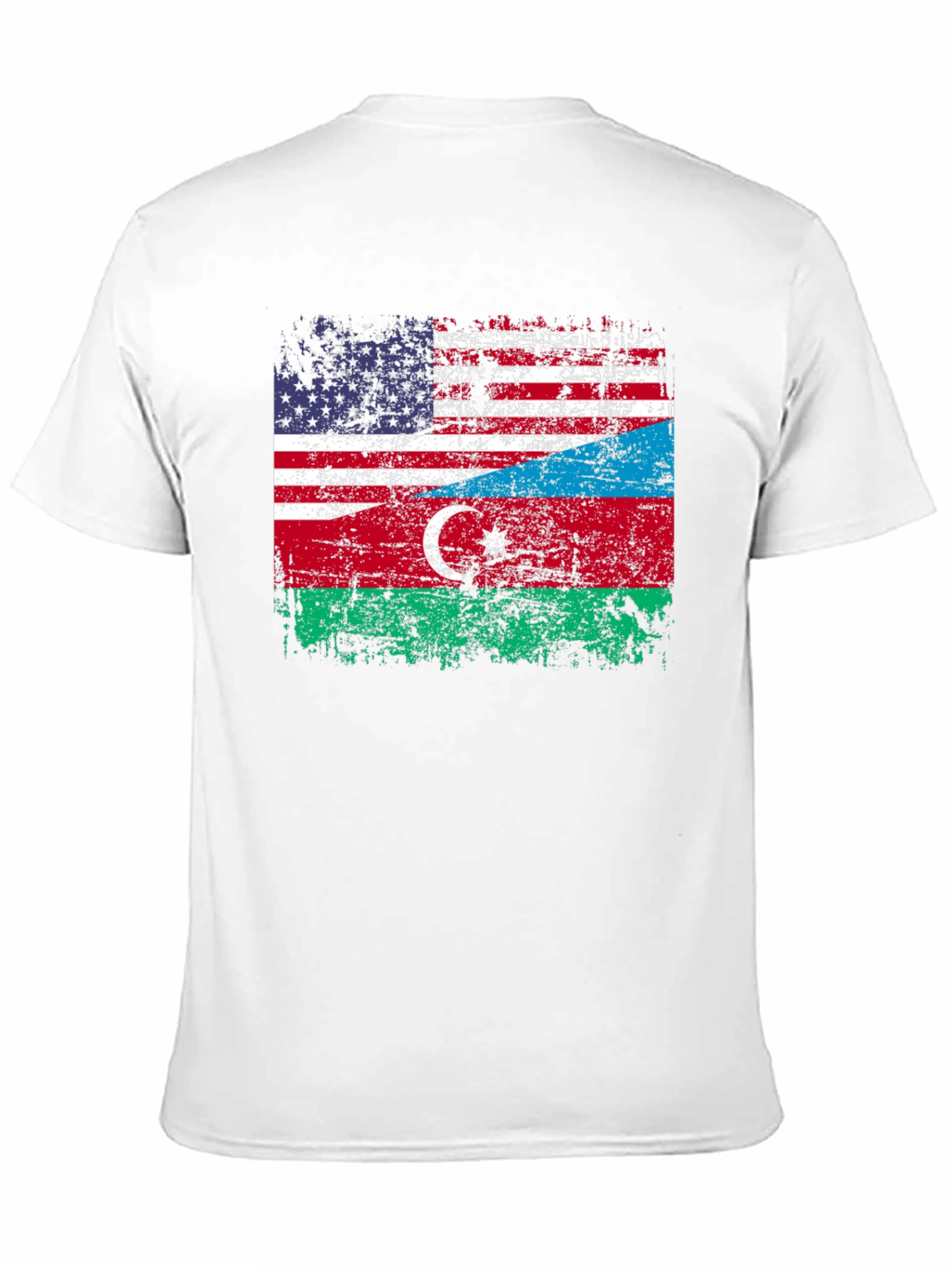 USA Azerbaijan Flag T-Shirt Patriotic Pride