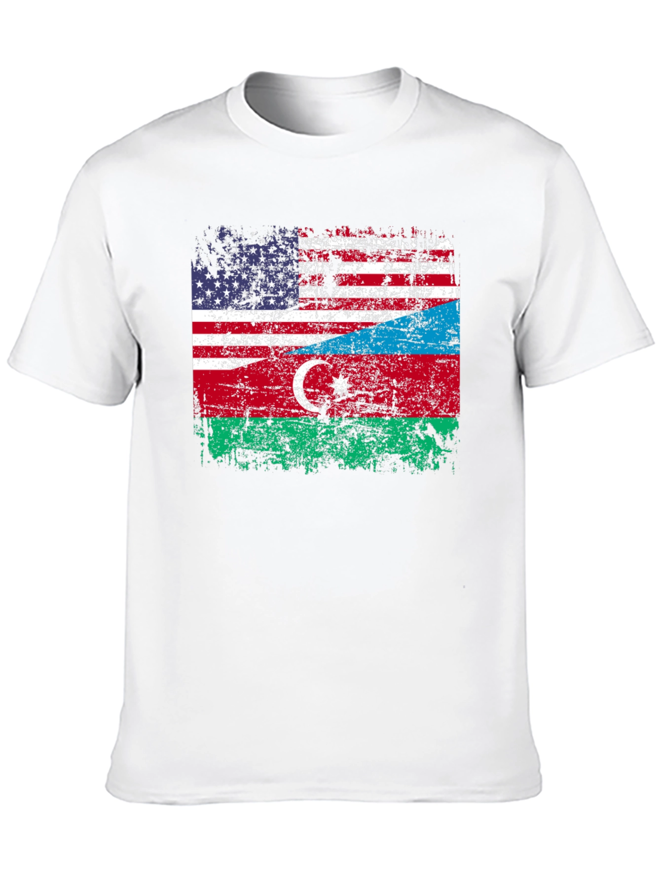 USA Azerbaijan Flag T-Shirt Patriotic Pride
