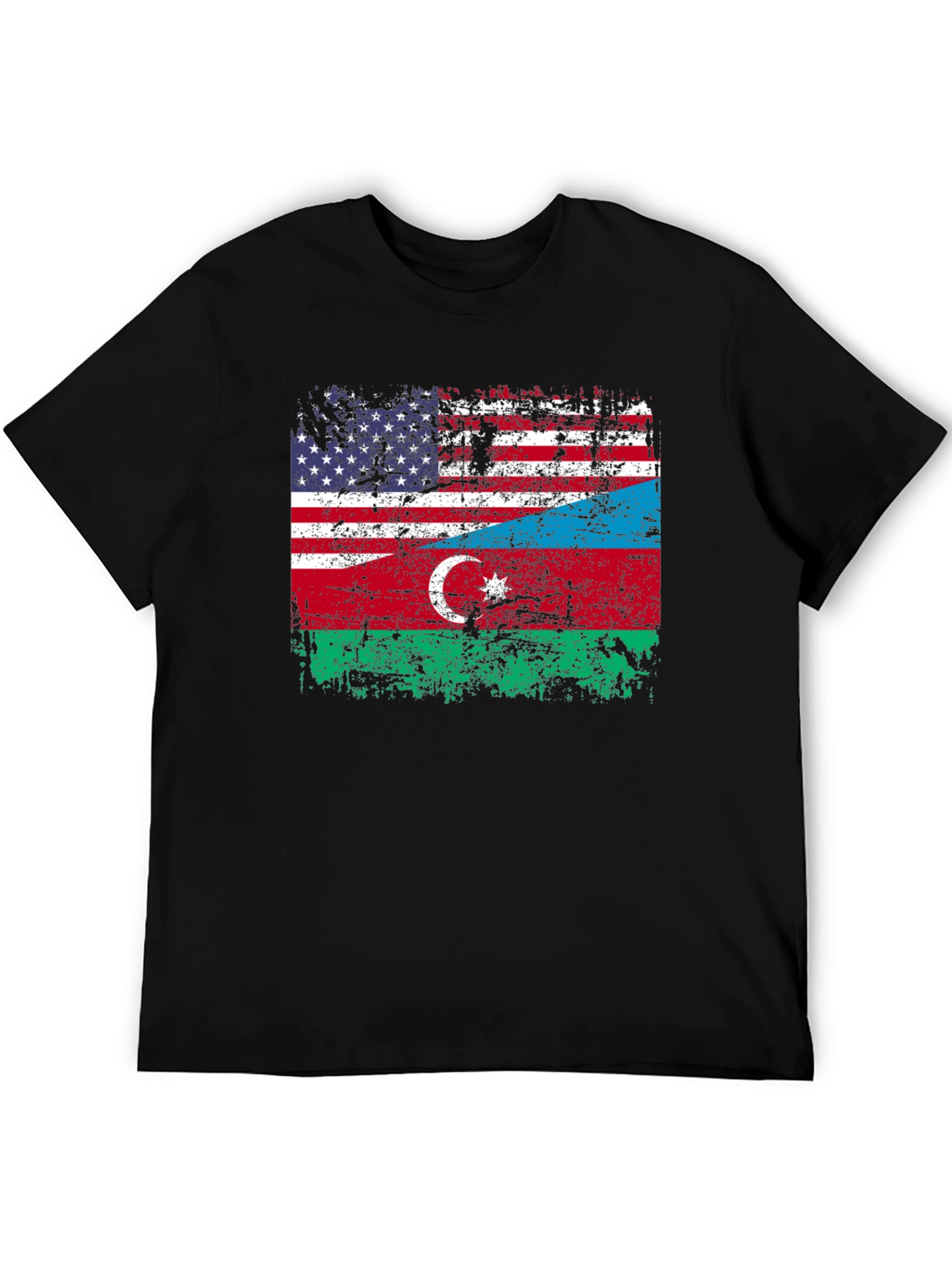 USA Azerbaijan Flag T-Shirt Patriotic Pride