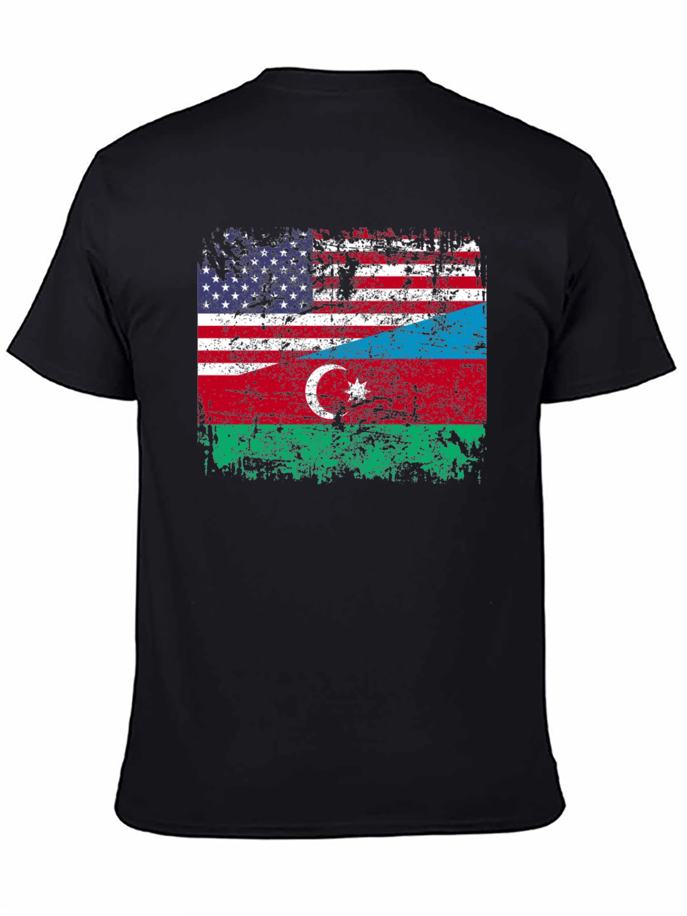 USA Azerbaijan Flag T-Shirt Patriotic Pride