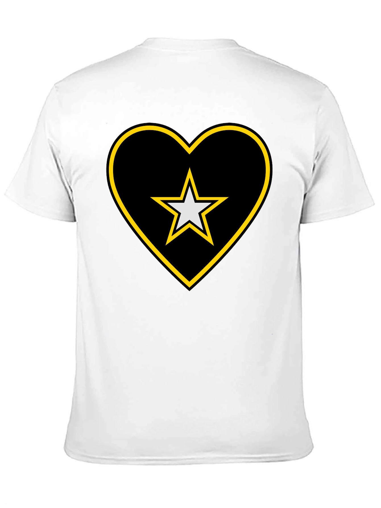 Star Heart Tee - Black Cotton Blend Comfort