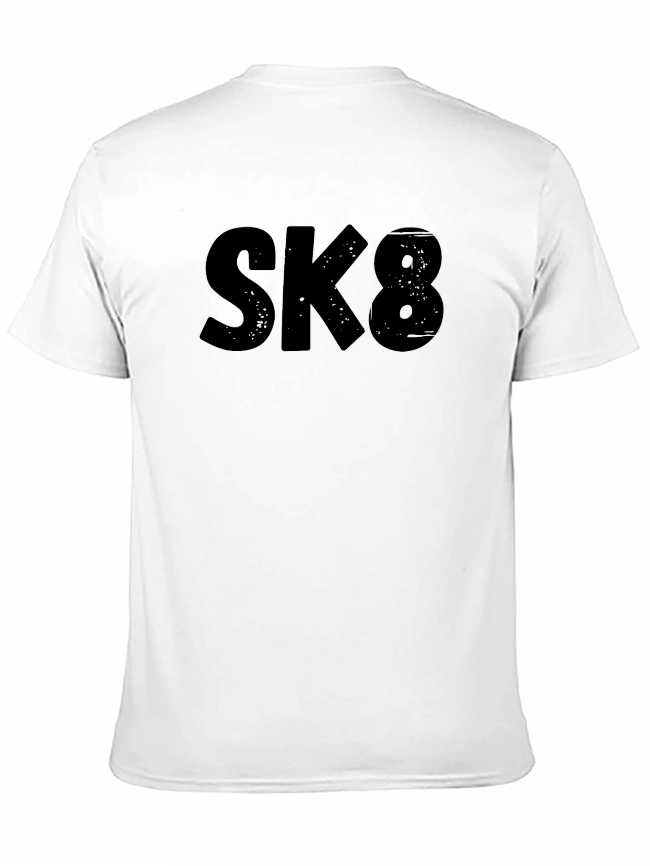 SK8 Graphic Tee - Bold Black Skateboard T-Shirt