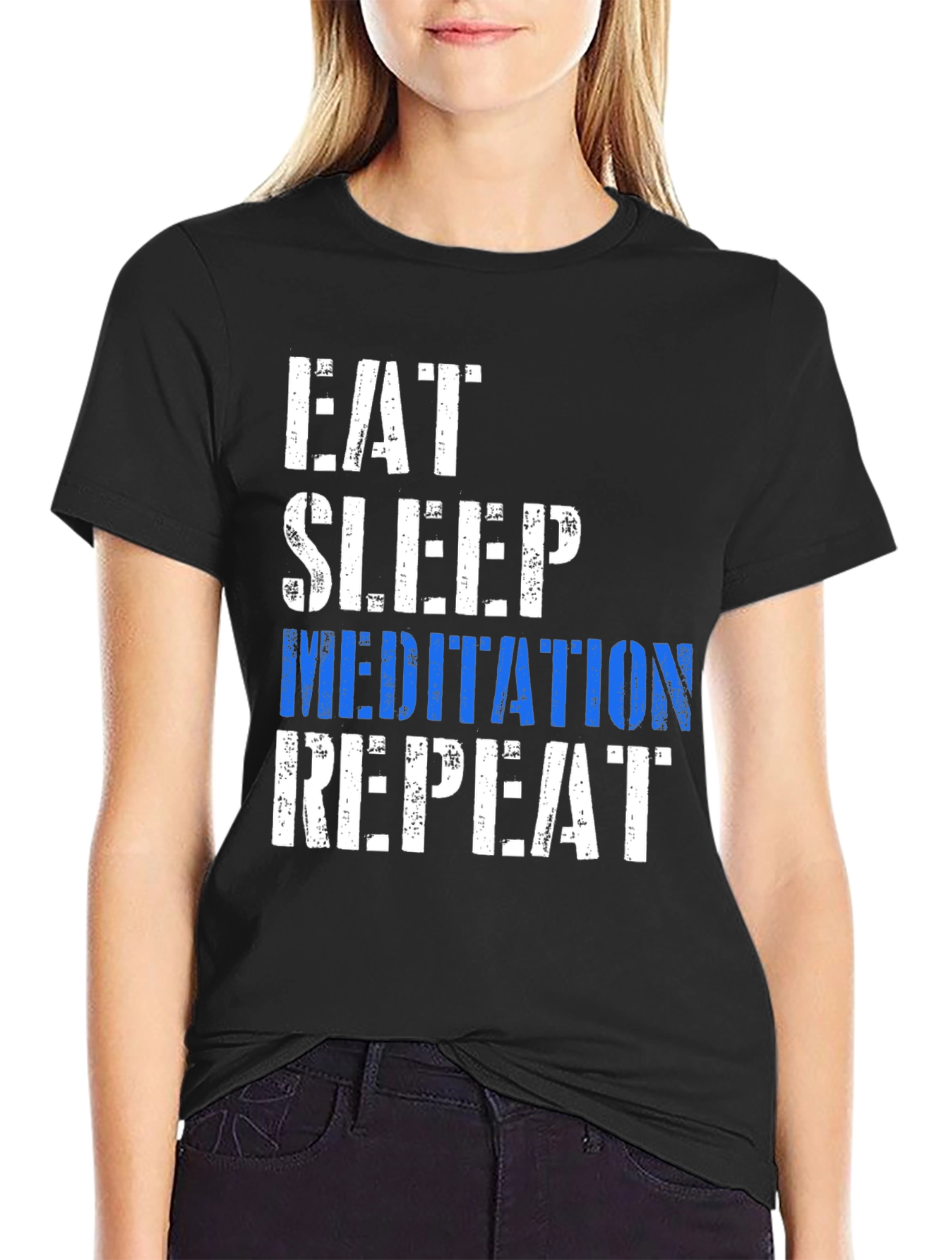 Eat Sleep Meditation Repeat T-Shirt
