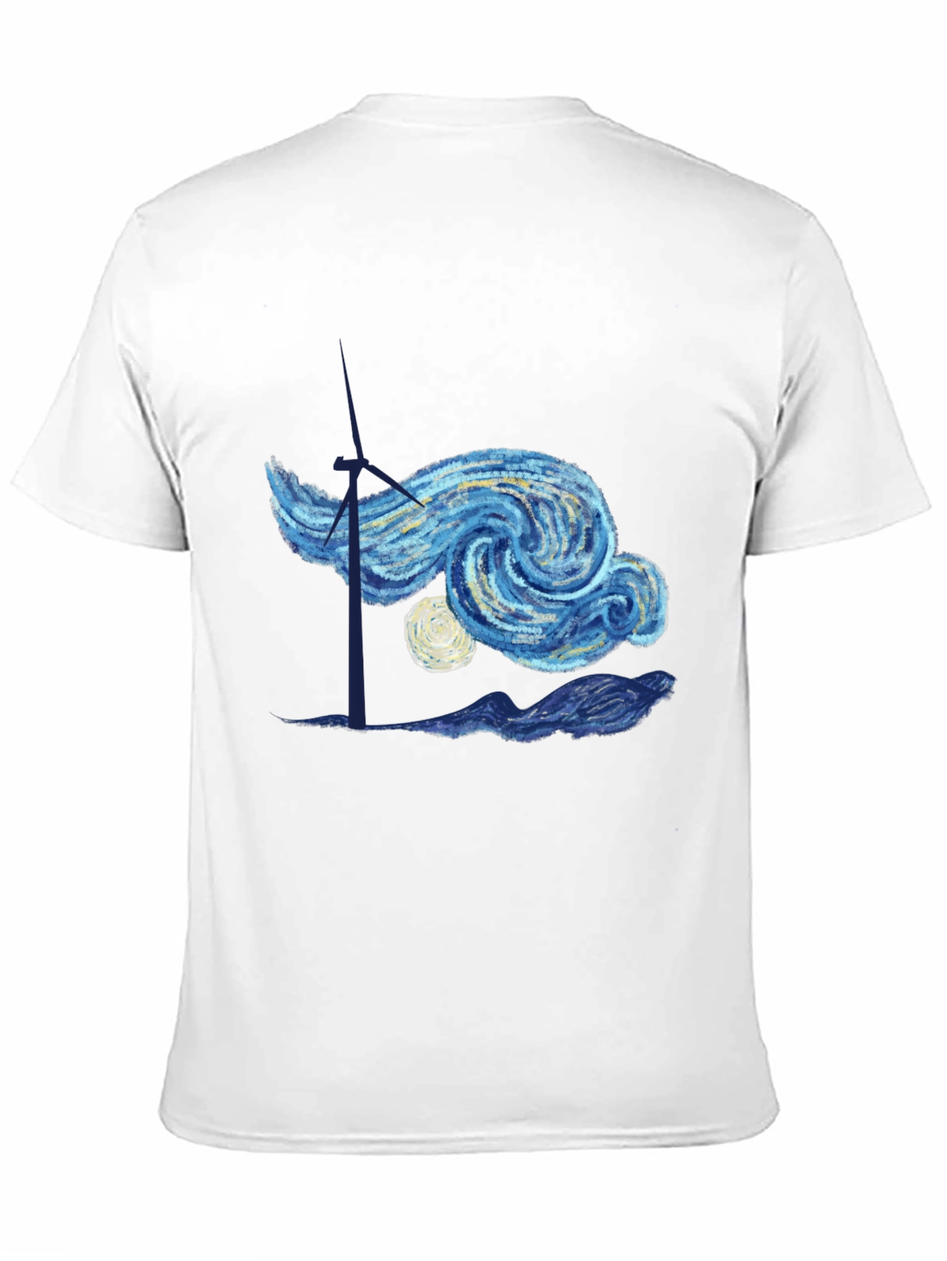 Starry Night Inspired Graphic Tee - Black