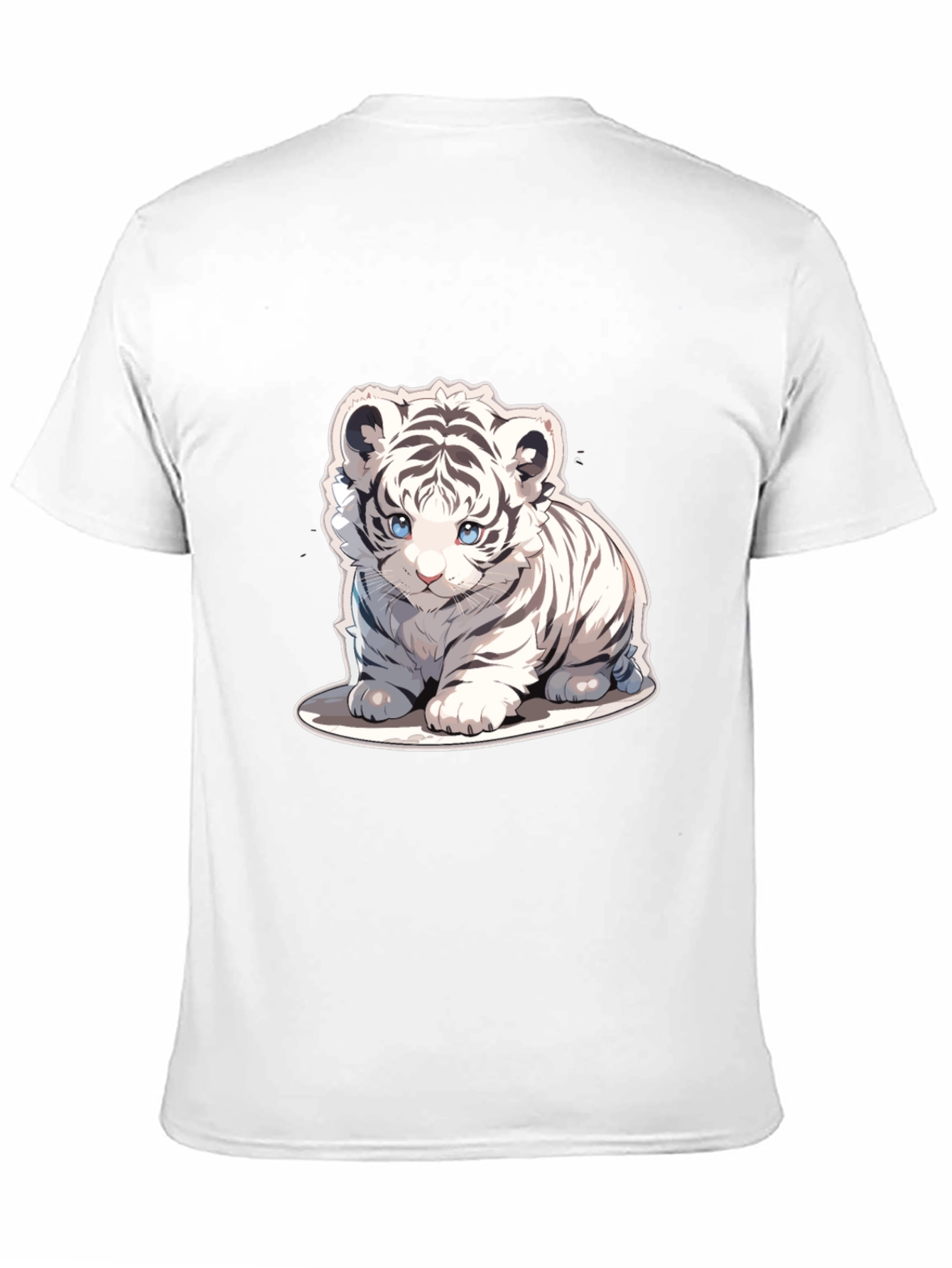 Cute White Tiger Cub Graphic Tee