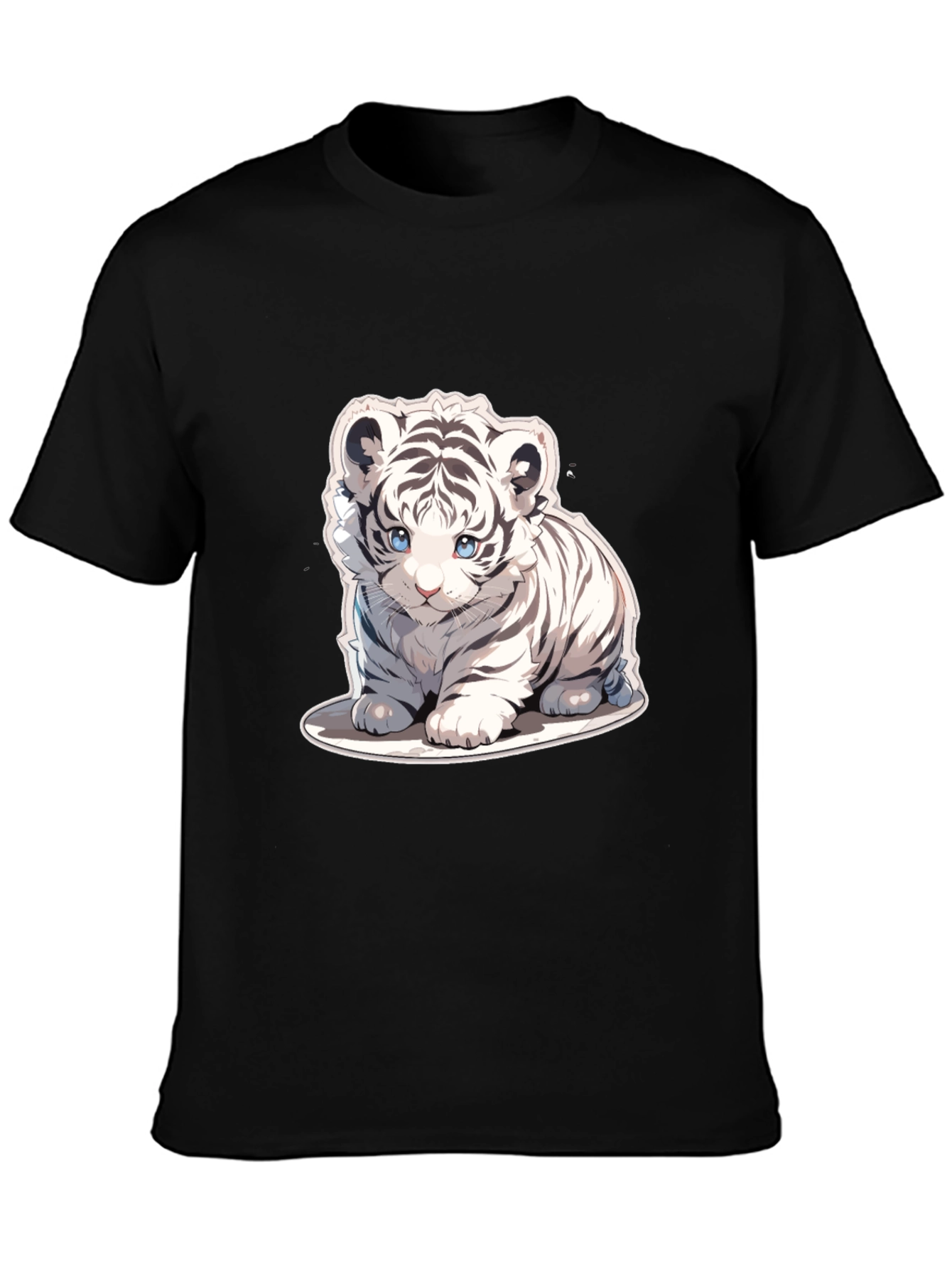 Cute White Tiger Cub Graphic Tee