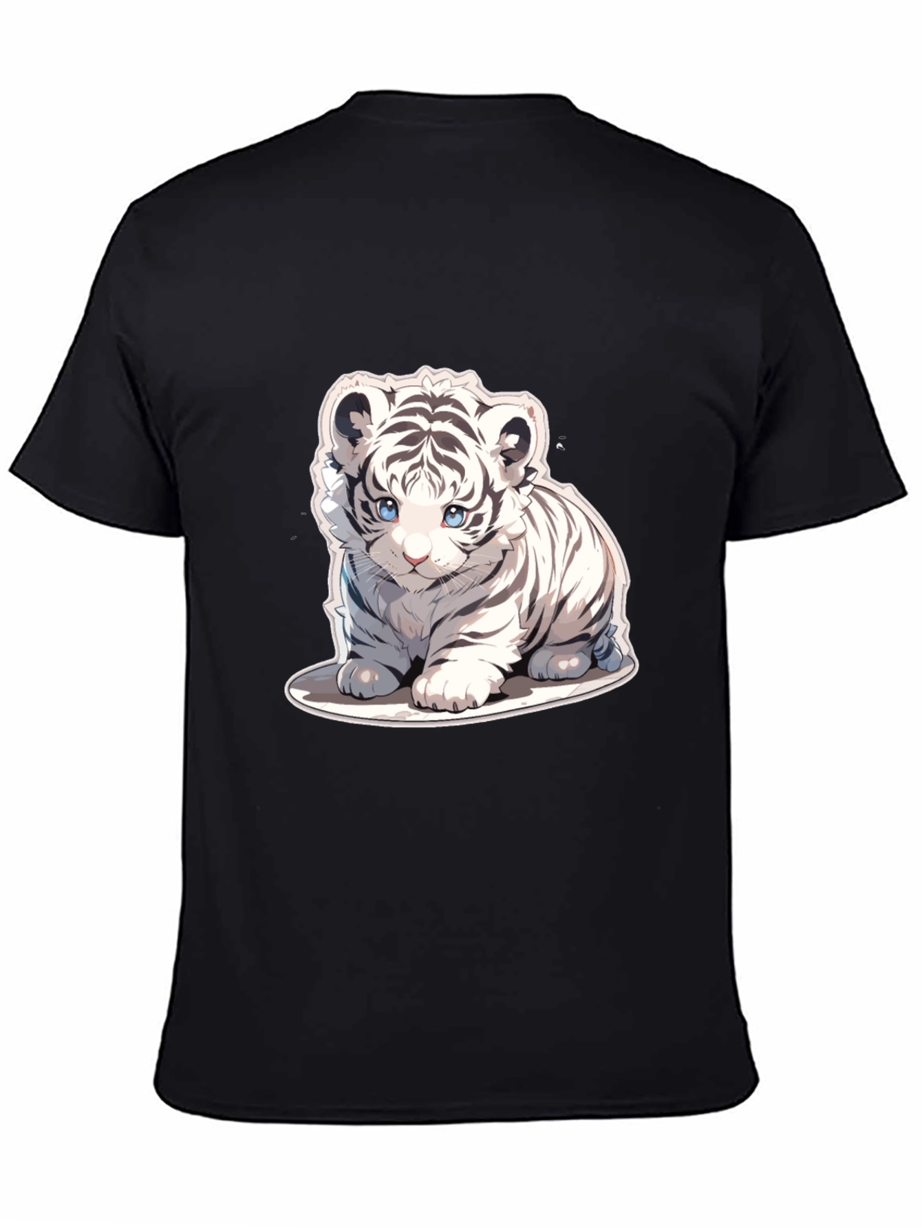 Cute White Tiger Cub Graphic Tee