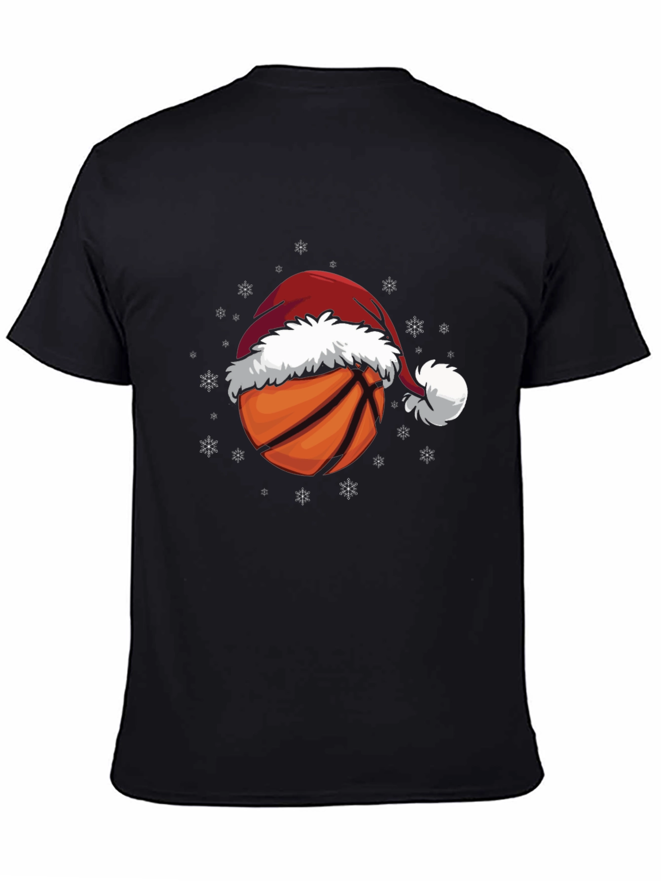 Basketball Santa Hat Graphic Tee
