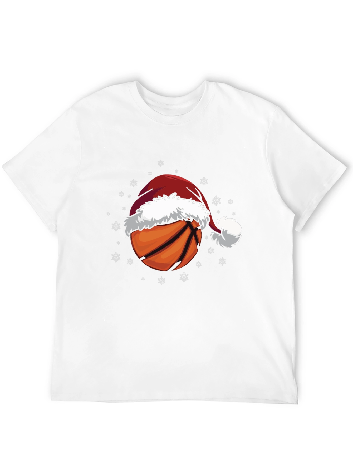 Basketball Santa Hat Graphic Tee