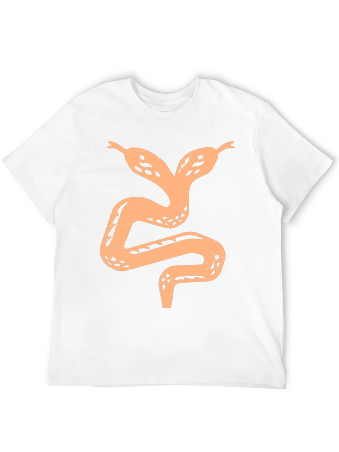 Two-Headed Snake Graphic Tee - Black Cotton Shirt