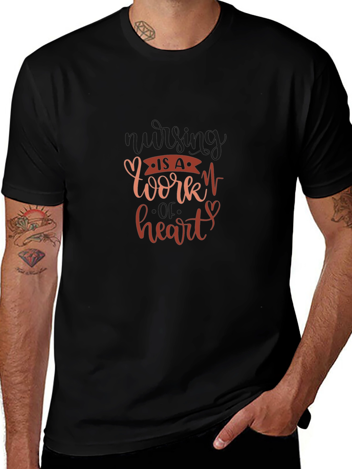 Nursing is a Work of Heart Tee