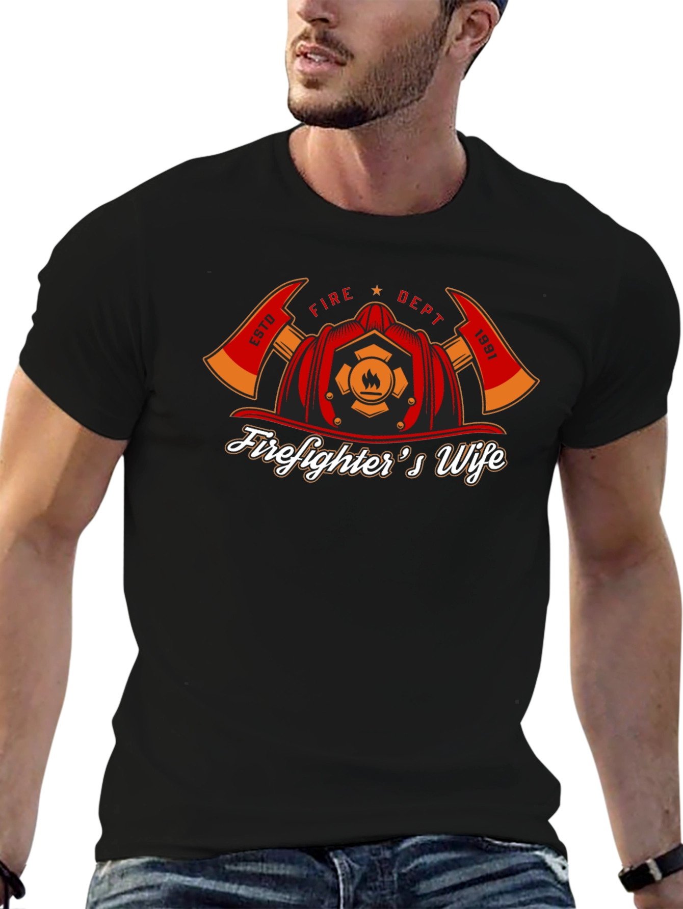 Firefighters Wife Graphic T-Shirt