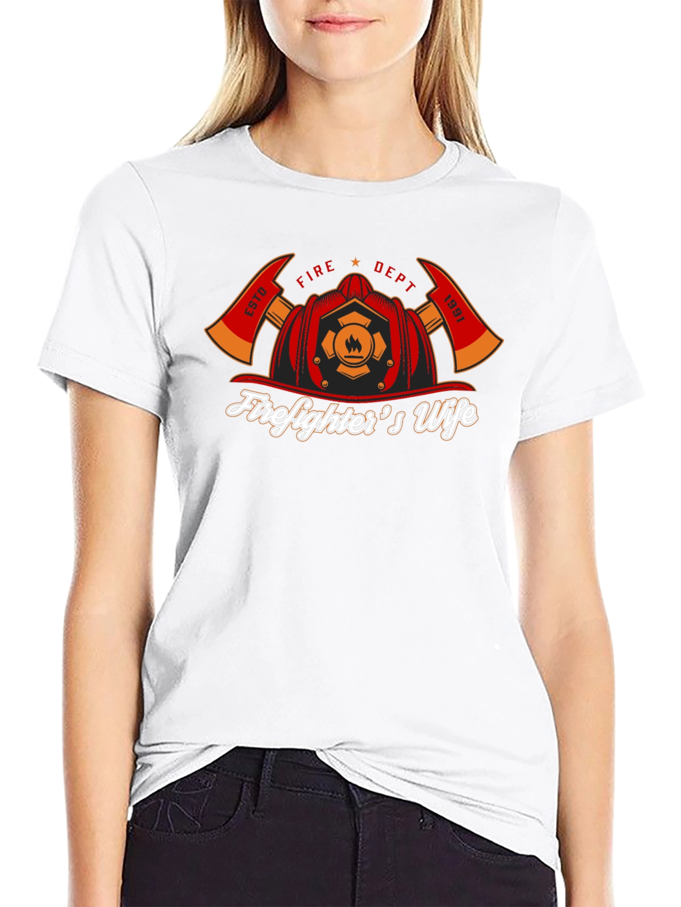 Firefighters Wife Graphic T-Shirt