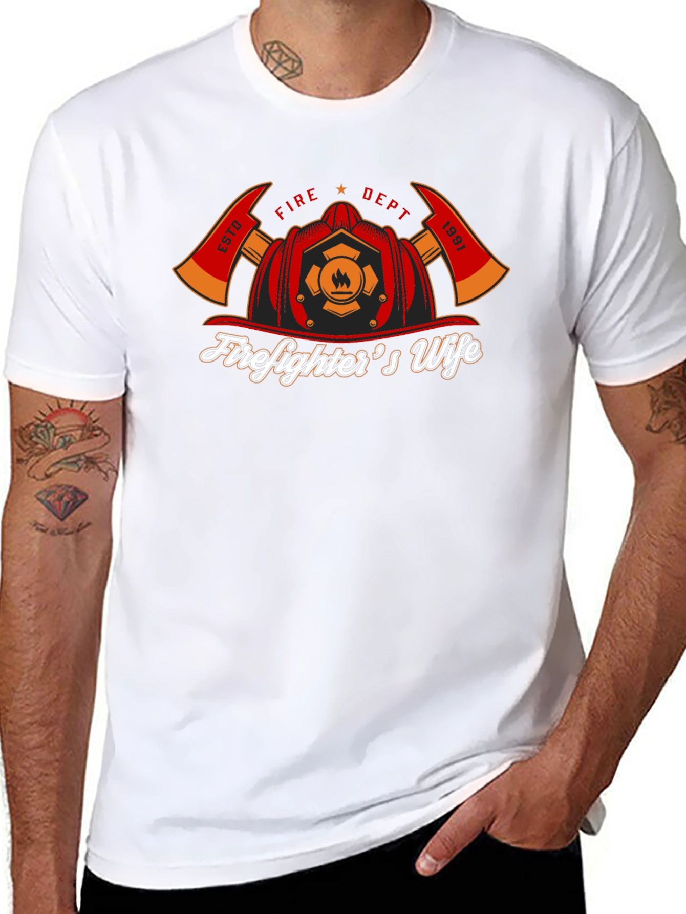 Firefighters Wife Graphic T-Shirt