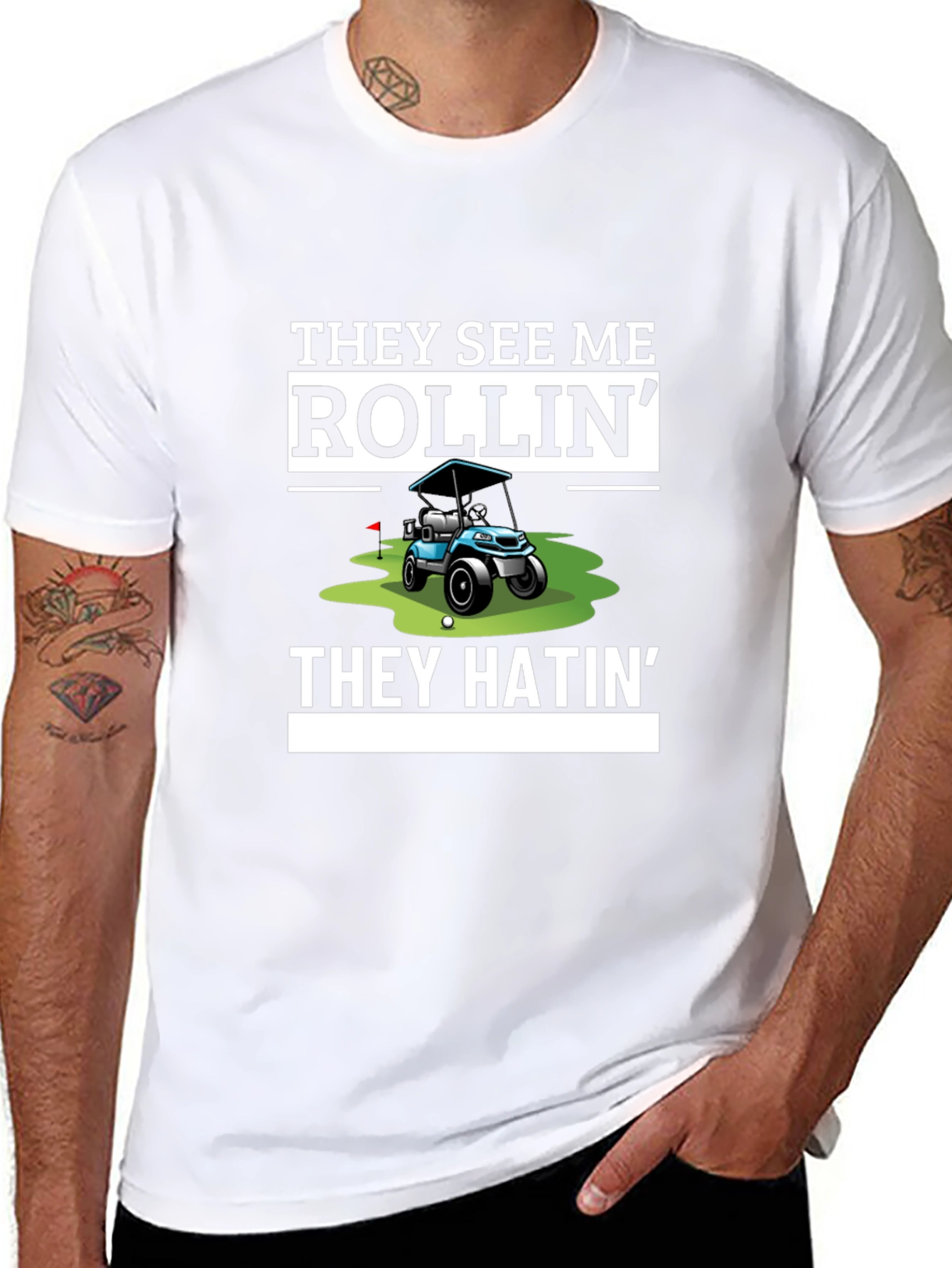 They See Me Rollin Funny Golf T-Shirt