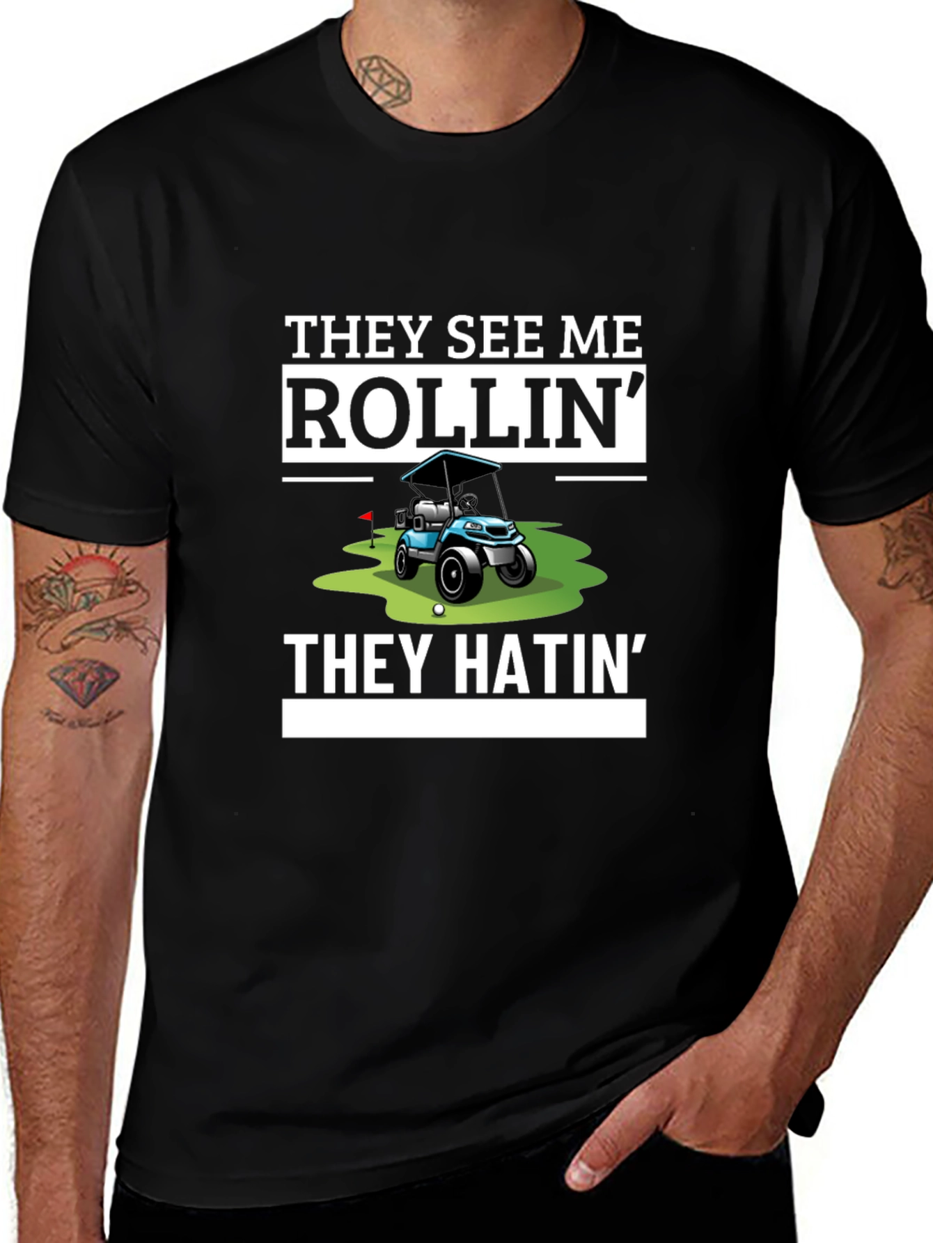 They See Me Rollin Funny Golf T-Shirt