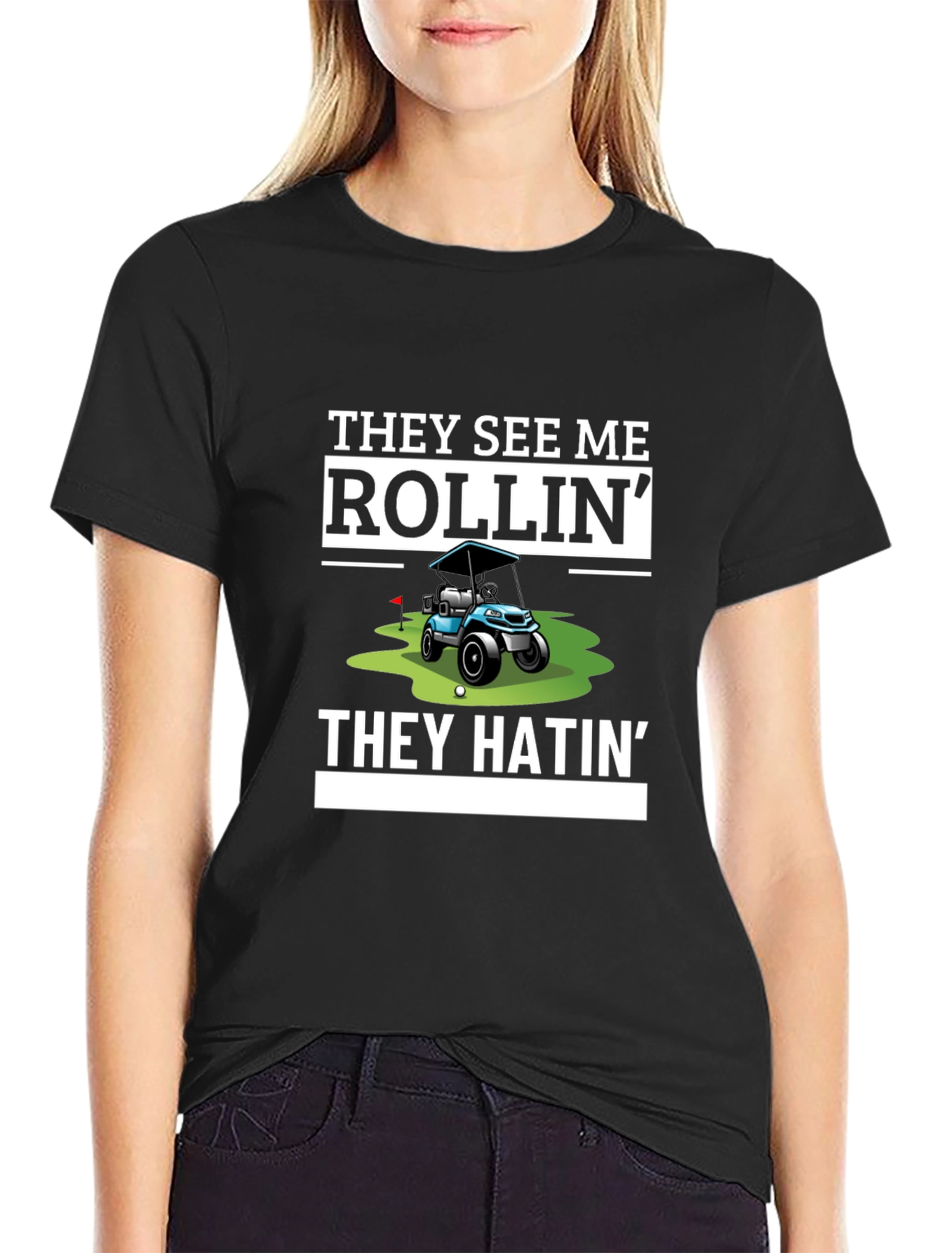 They See Me Rollin Funny Golf T-Shirt