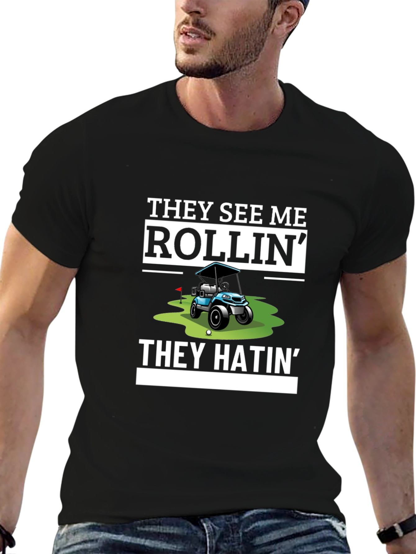They See Me Rollin Funny Golf T-Shirt