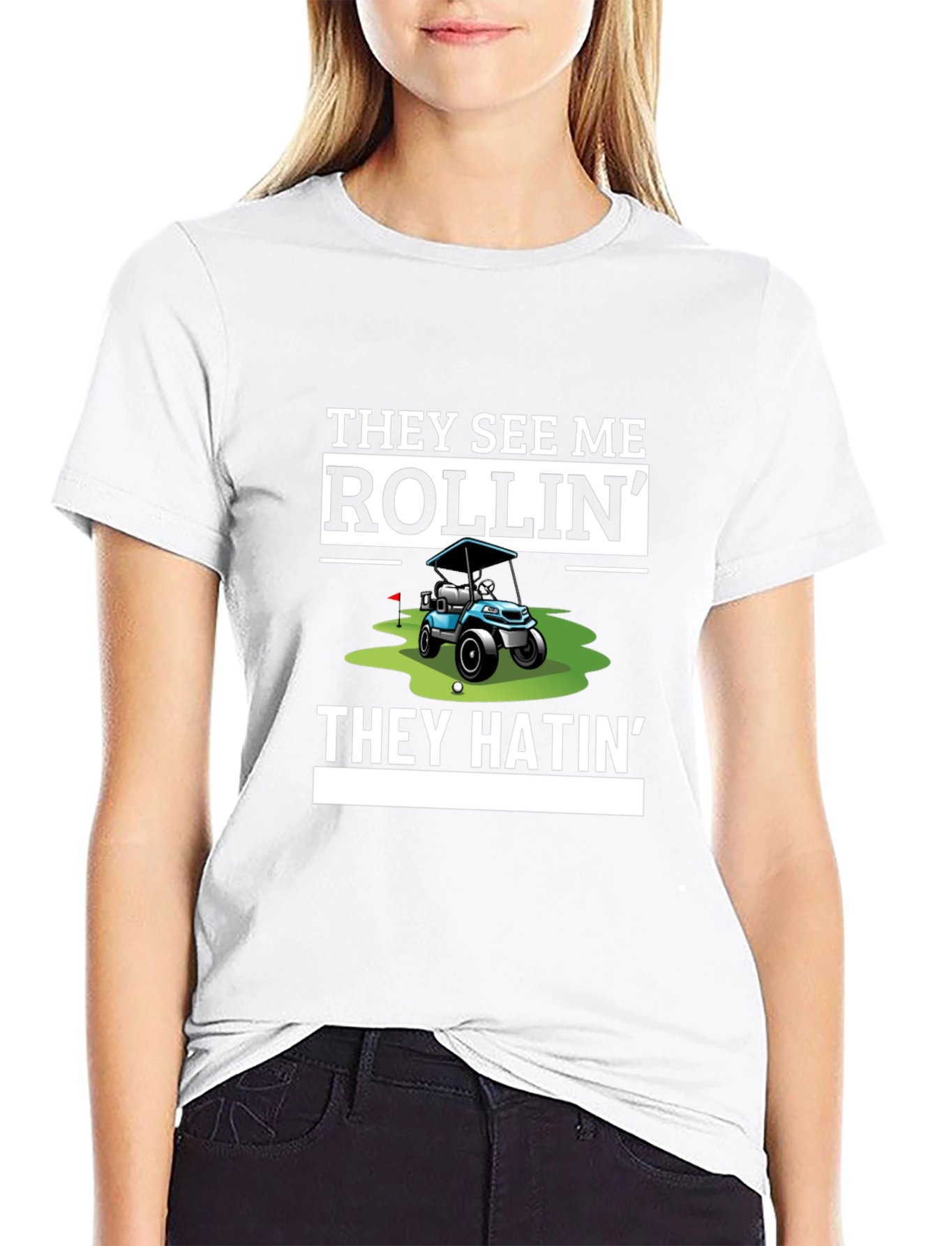 They See Me Rollin Funny Golf T-Shirt
