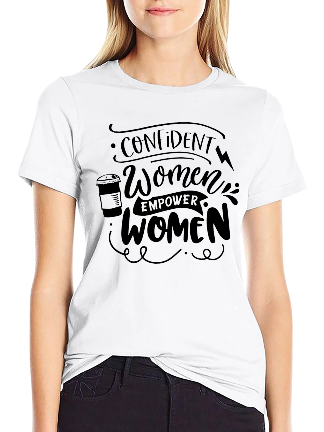 Empowering Womens Black T-Shirt