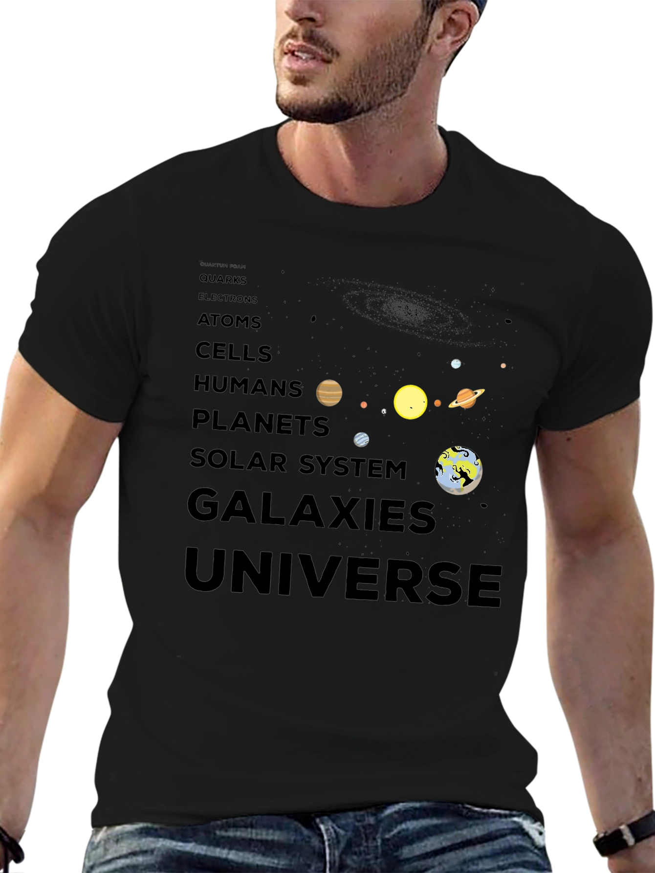 Universe Evolution Black T-Shirt