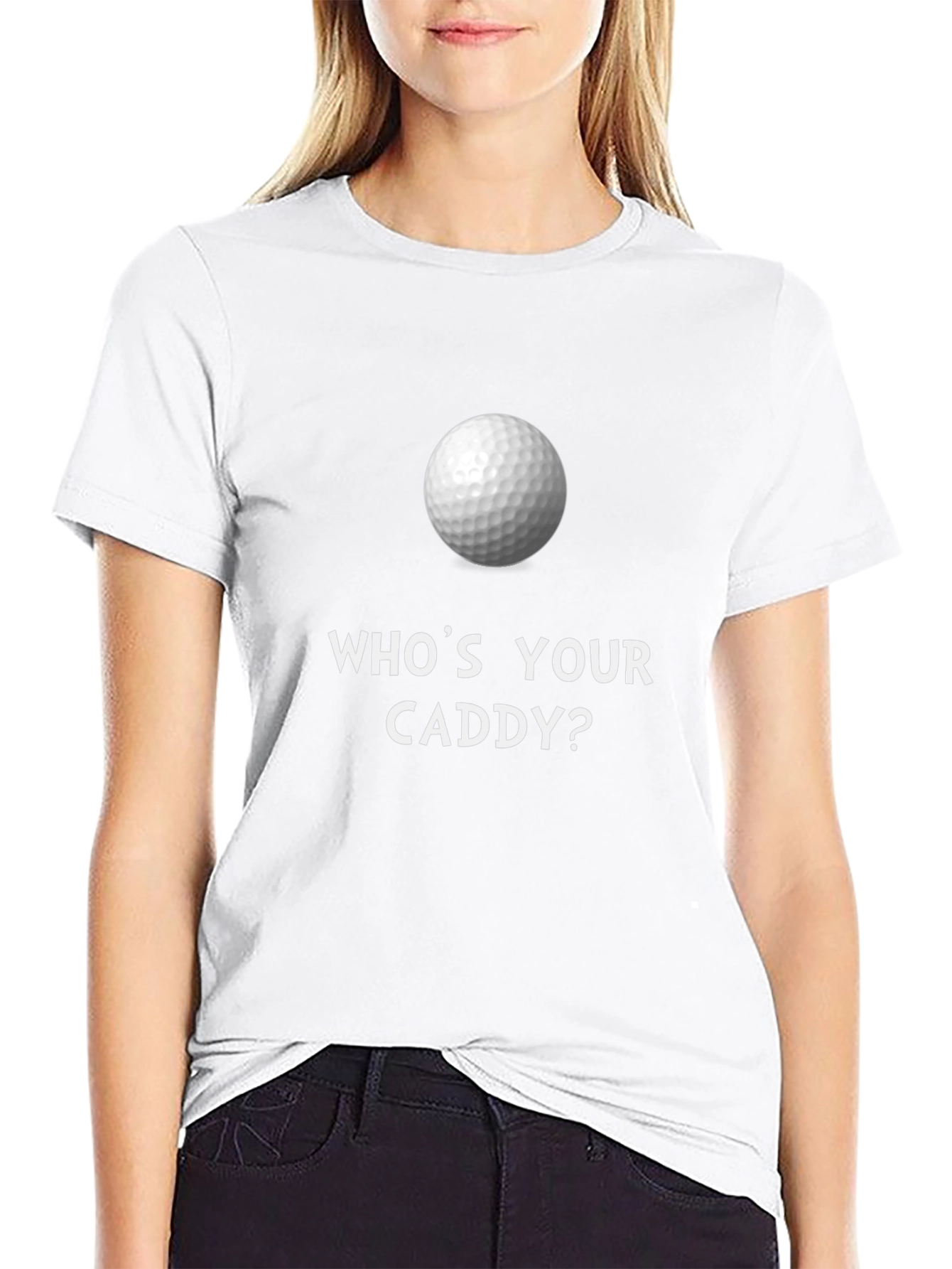 Whos Your Caddy? Golf Ball Graphic T-Shirt