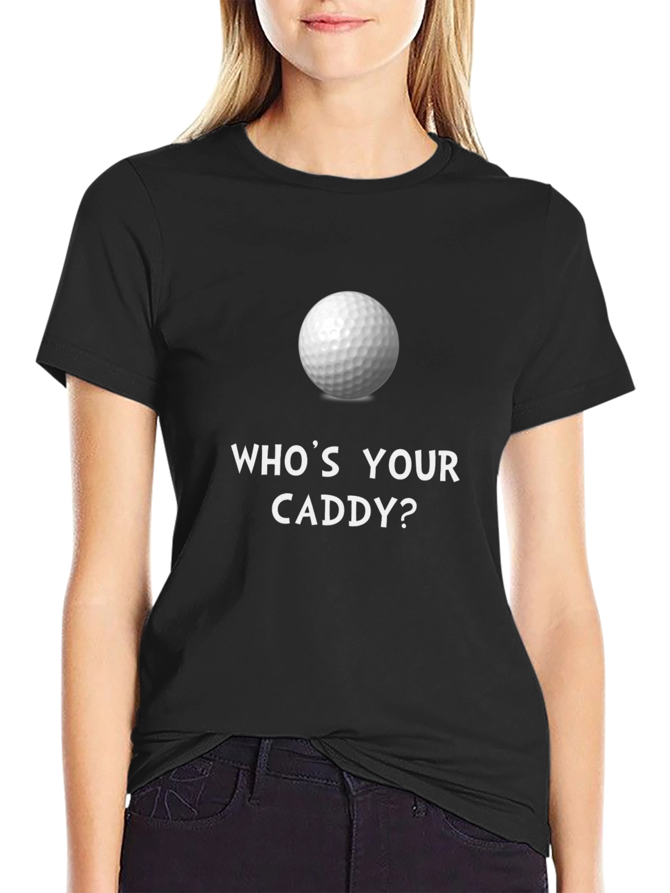 Whos Your Caddy? Golf Ball Graphic T-Shirt