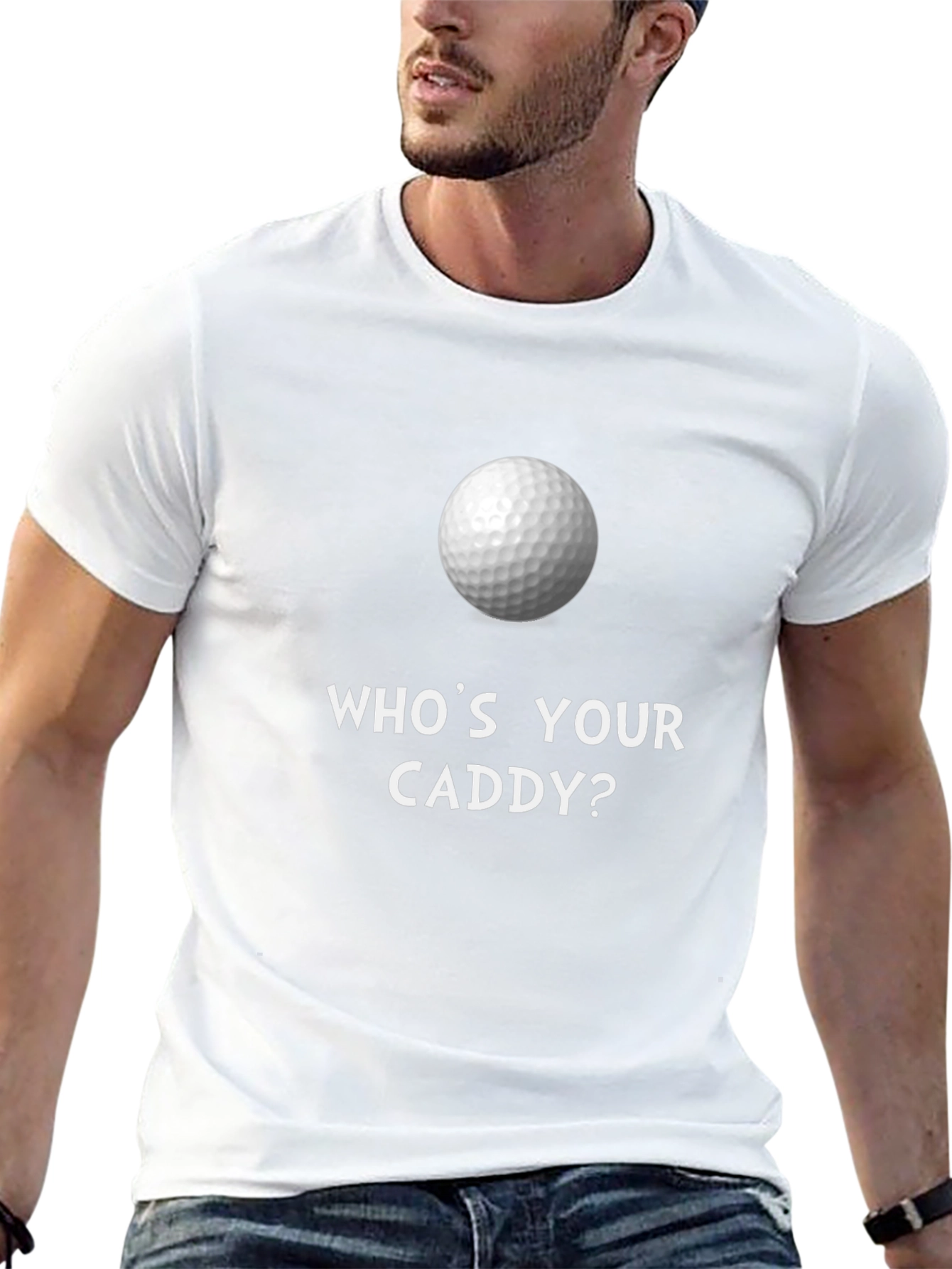 Whos Your Caddy? Golf Ball Graphic T-Shirt