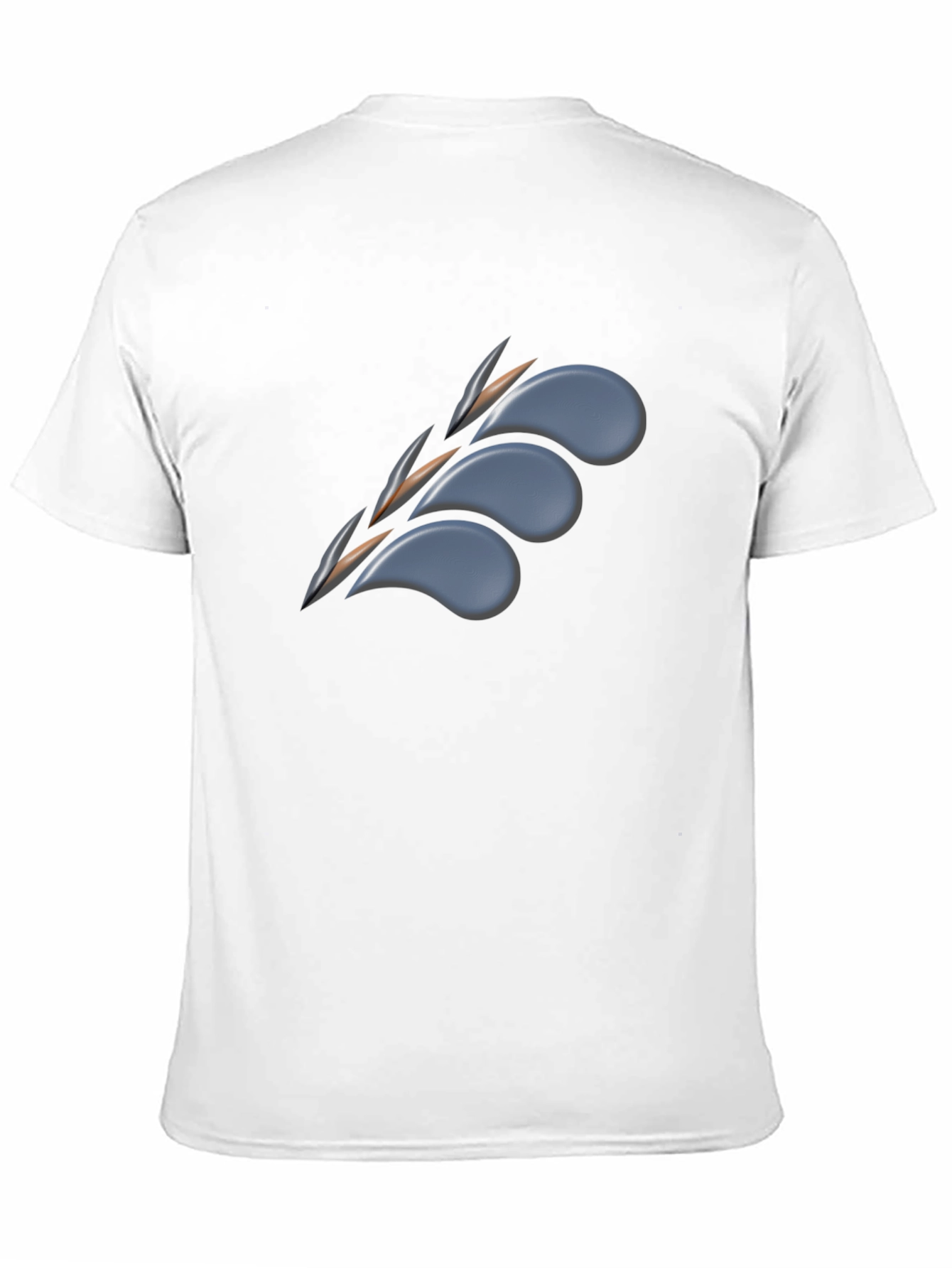 Mens Black Graphic Tee - Claw Mark Design