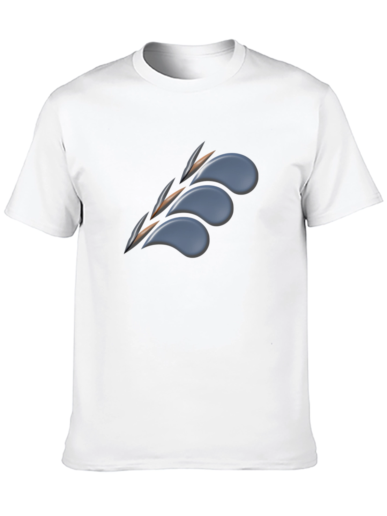 Mens Black Graphic Tee - Claw Mark Design