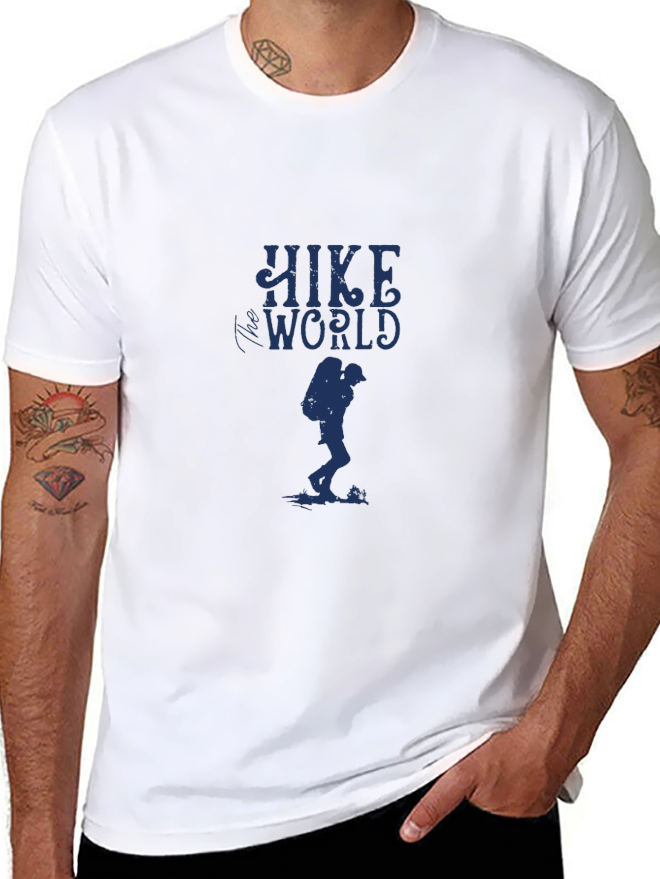 Hike World Graphic Tee - Black Adventure Shirt