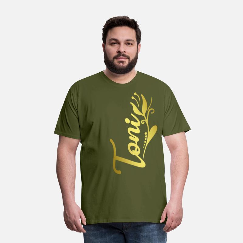 Toni Name Faux Gold Tulip Flourish