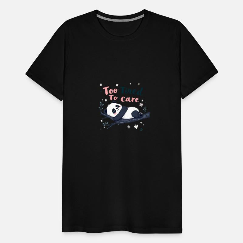 Too Tired To Care Sleepy Panda Illustration