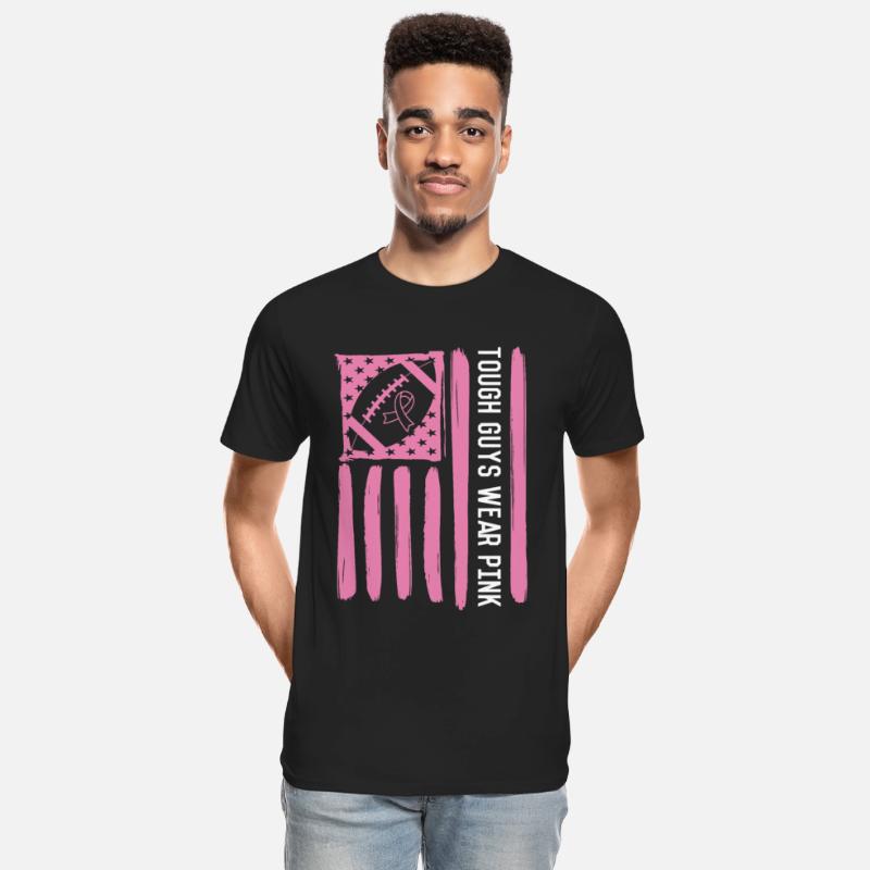 Tough Guys Wear Pink Breast Cancer Football Lover