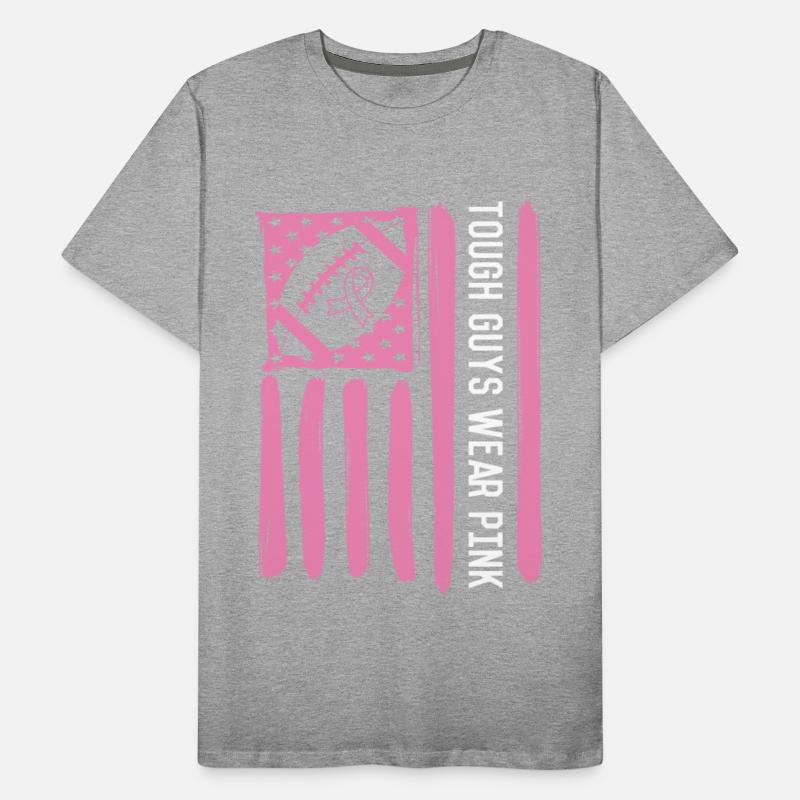 Tough Guys Wear Pink Breast Cancer Football Lover