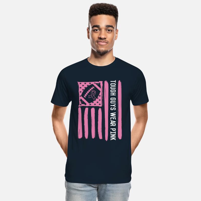Tough Guys Wear Pink Breast Cancer Football Lover